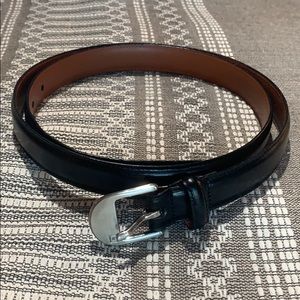 Chaps Black Leather Belt